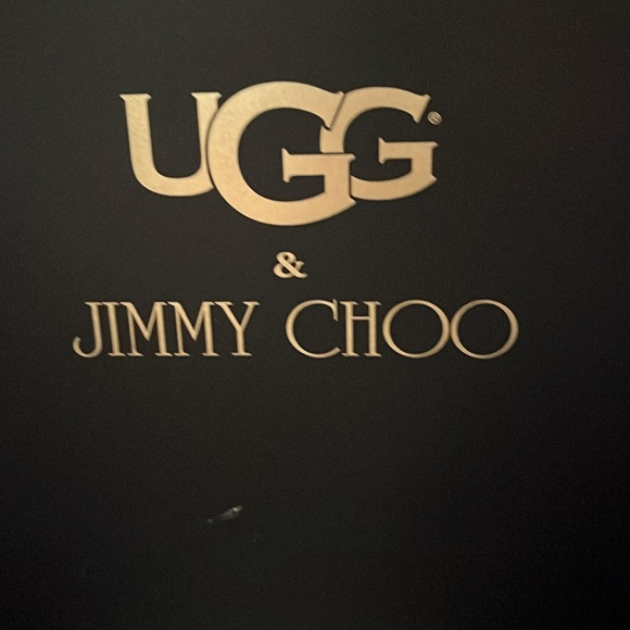 UGG & Jimmy Choo black fringe shearling star studded boots with original box - Picture 3 of 17